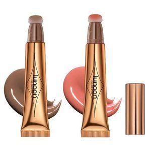 2 Colors Liquid Contour Beauty Wand, Highlighter and Bronzer Stick,Long Lasting